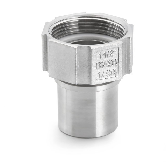 LNC EN 14420-5 ROSCA HEMBRA-ESPIGA LISA INOXIDABLE